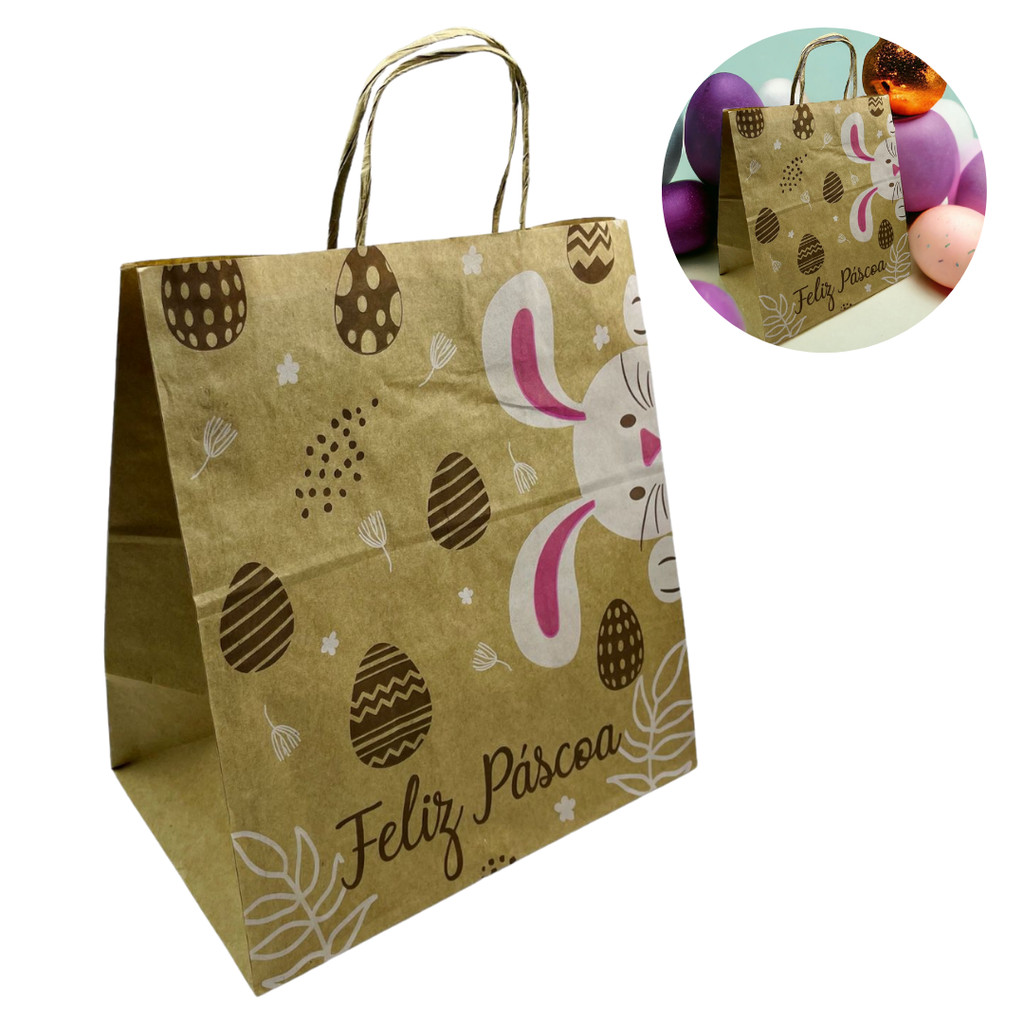 30 SACOLA P/OVO DE PÃSCOA (PFM) FELIZ PASCOA 4300 (PÁSCOA IDEIA 2023) (SACOLA IDÉIA) - Stationery