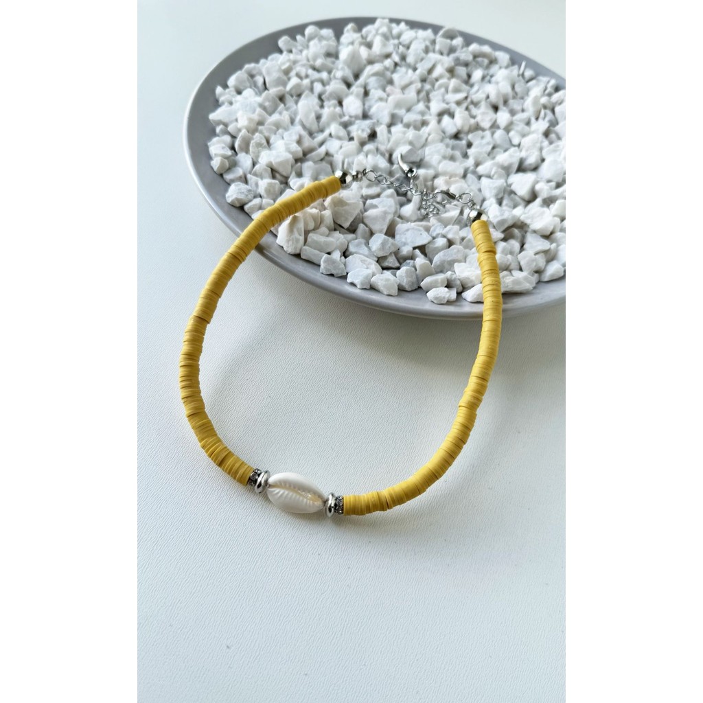 Choker de Fimo Búzio Níquel