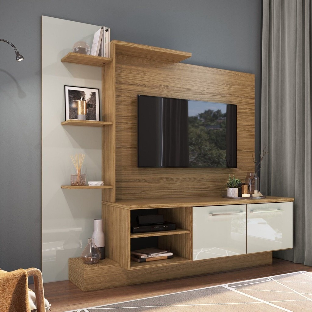 Estante para TV e Home Theater até 52 Polegadas 176,1CMX170CM 2 Portas ES110 Bege
