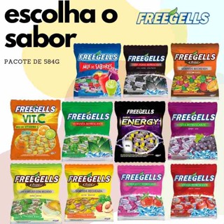 Bala Dura Freegells 475g Pacote | Escolha o Sabor em Oferta na Shopee