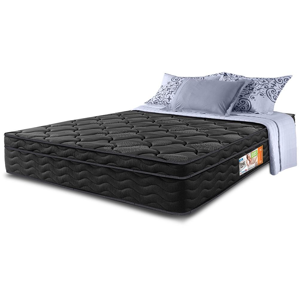 Colchão Casal OrtoFirm Black 138x188x28 One Face Espuma D33 Preto - Home & Living