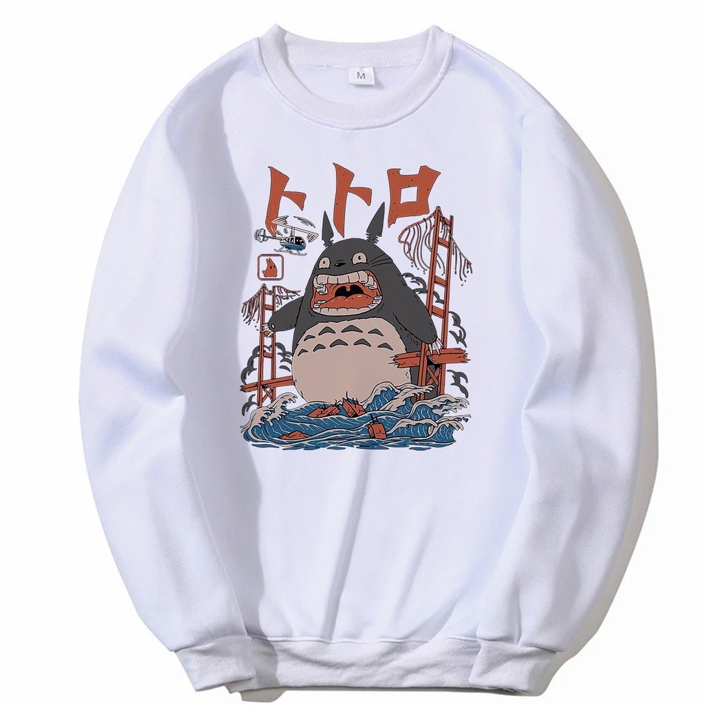 Moletom Gola Redonda Unissex Algodão Filme Meu Amigo Totoro My Neighbor Totoro Anime Attack