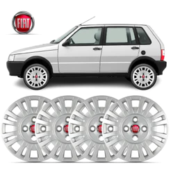 Jogo 4 Calotas Aro 13 Fiat Uno Palio Fiorino Siena Novo Carlotas