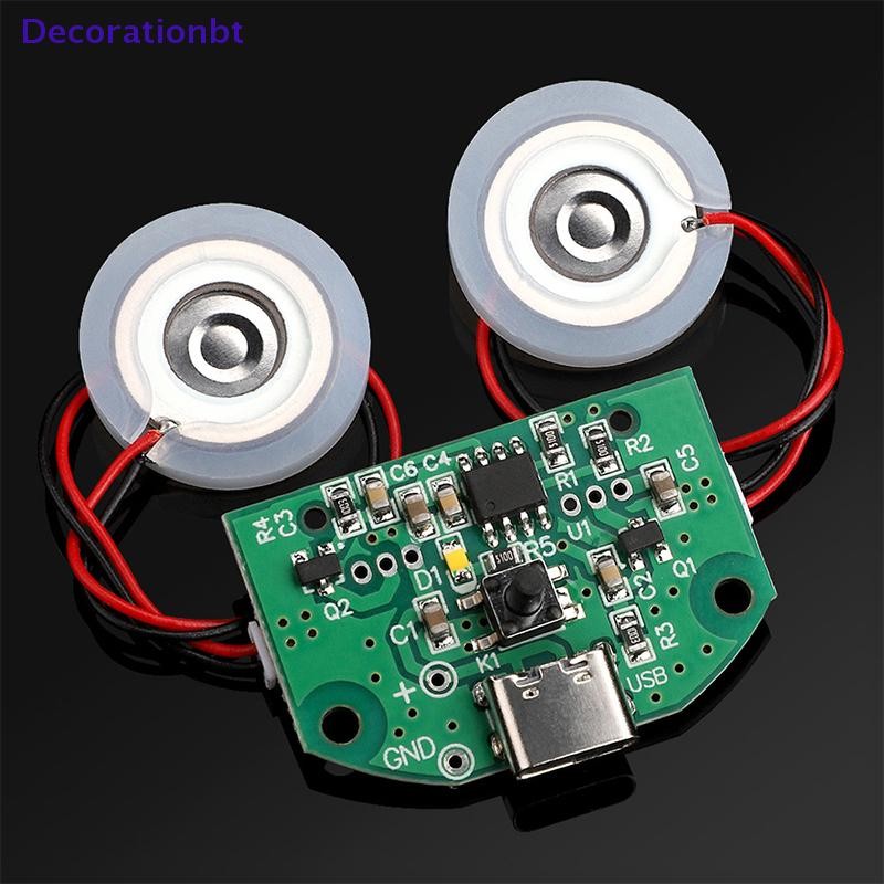 Decorationbt Módulo Umidificador USB Placa De Controle Duplo DIY Nebulizador Ultrassônico Tipo-C De Interface Novo
