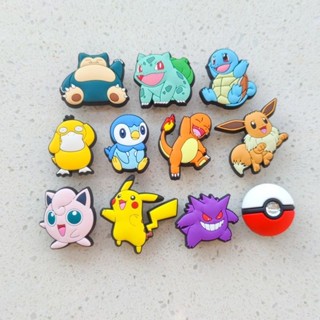 Novas sandálias DIY Acessórios Pokémon Master Pikachu, 3D Poké Ball em Oferta na Shopee