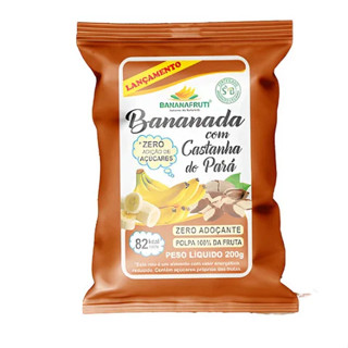 Bananada Natural com Castanha do Pará - Zero Açúcar - Pacote com 8 em Oferta na Shopee