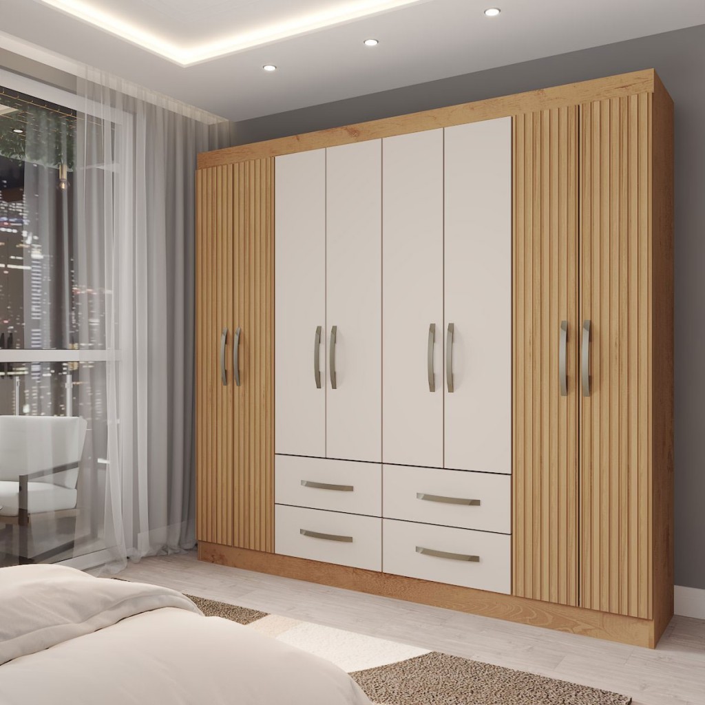 Guarda-Roupa Casal Colosseo 8 Portas 4 Gavetas - Home & Living