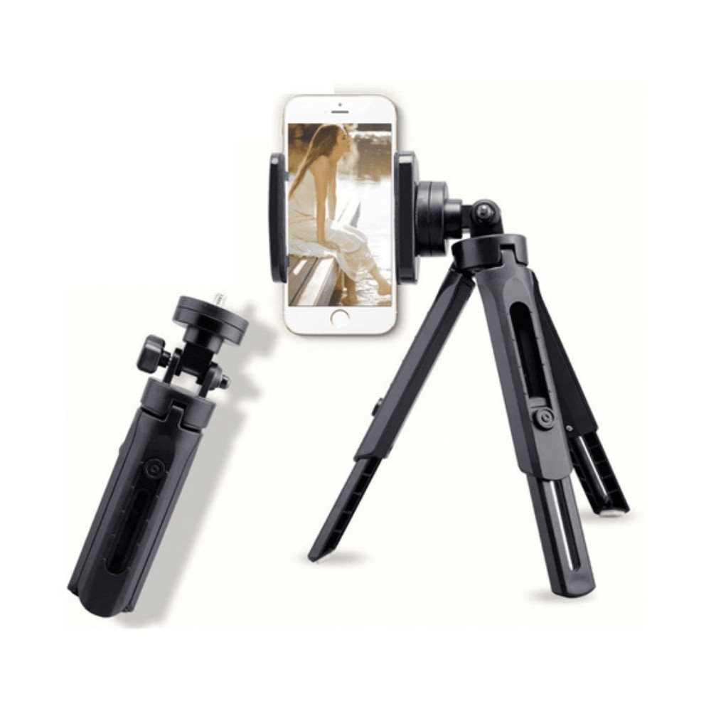 Tripé Celular Ajustável com Rotação 360º – Suporte Estável para Gravação Vertical e Horizontal