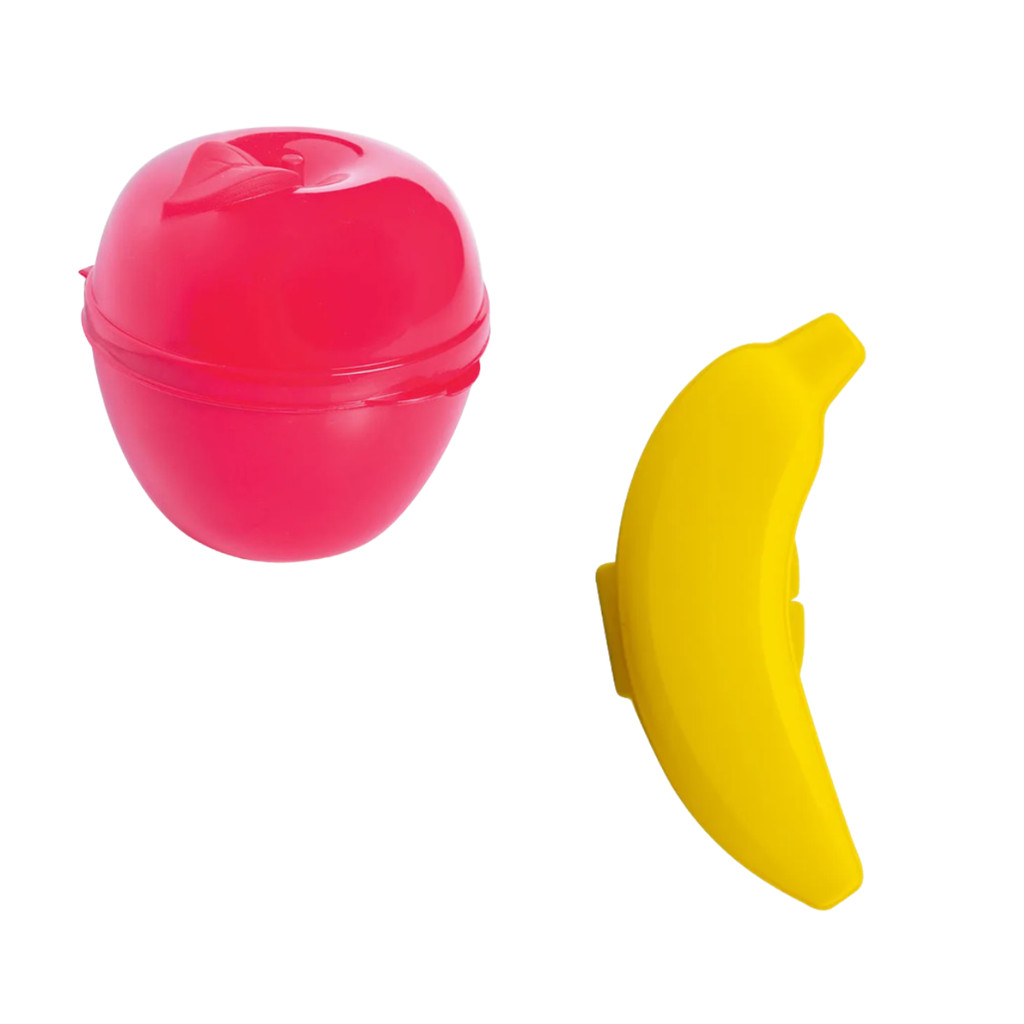 1 Porta Banana + 1 Porta Maça Potes Lanches Frutas Plasútil
