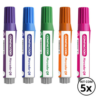 Kit com 05 Marcadores Para Quadro Branco - COMPACTOR KIT:20 em Oferta na Shopee
