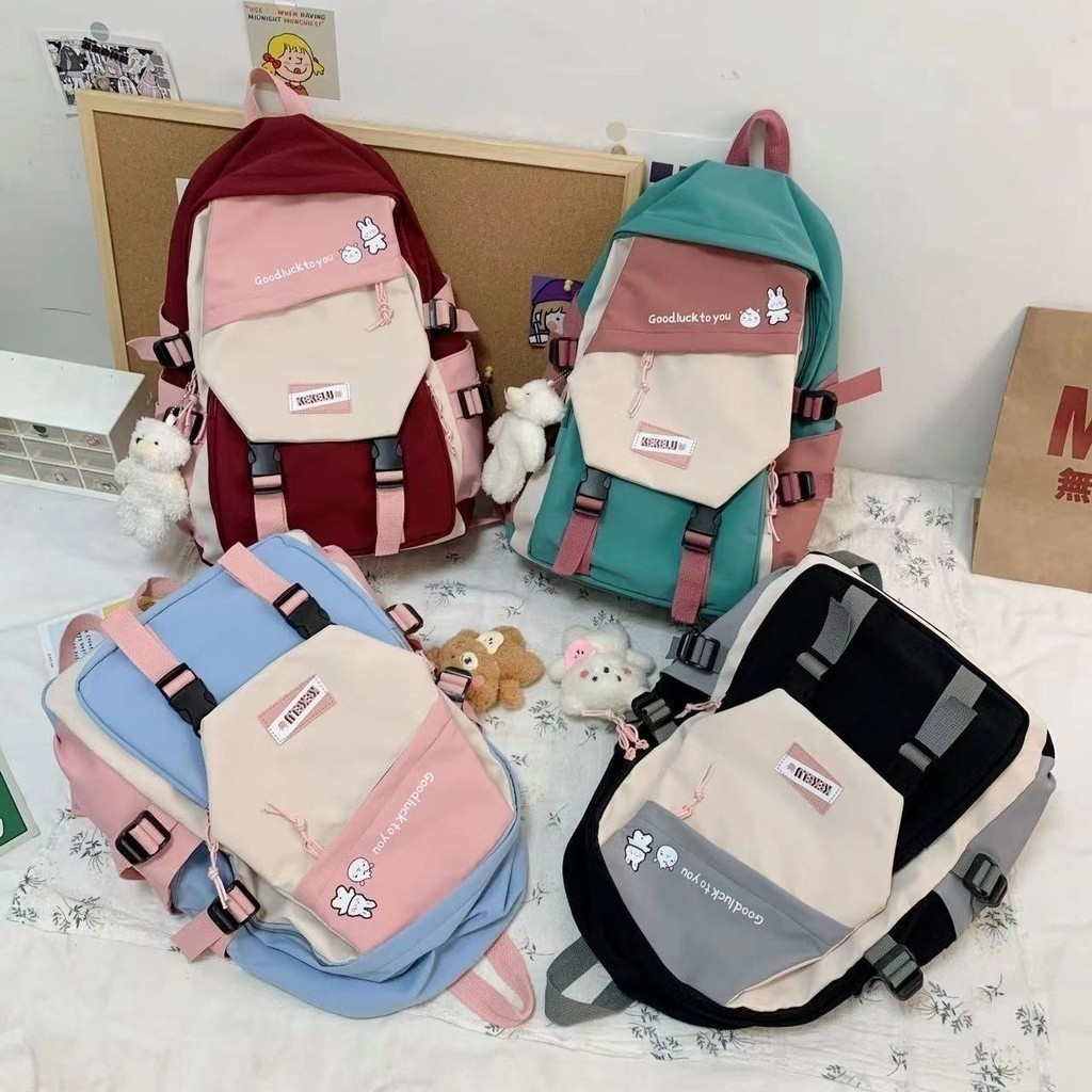 Mochila Feminina Escolar Passeio Coreano Grande Capacidade Sem Chaveiro Impermeável em Oferta na Shopee