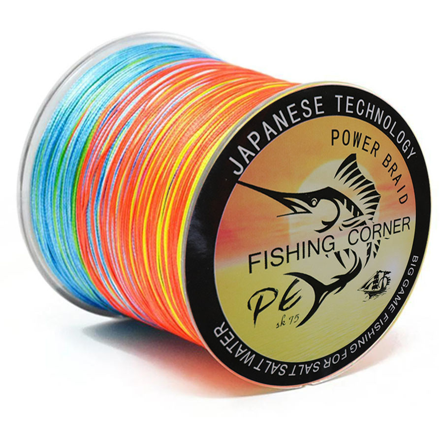 X8 Forte 300M 500M 1000M 1500M 8 Fios Tece Linha De Pesca Trançada PE Multifilamento Multicolorido Trançados