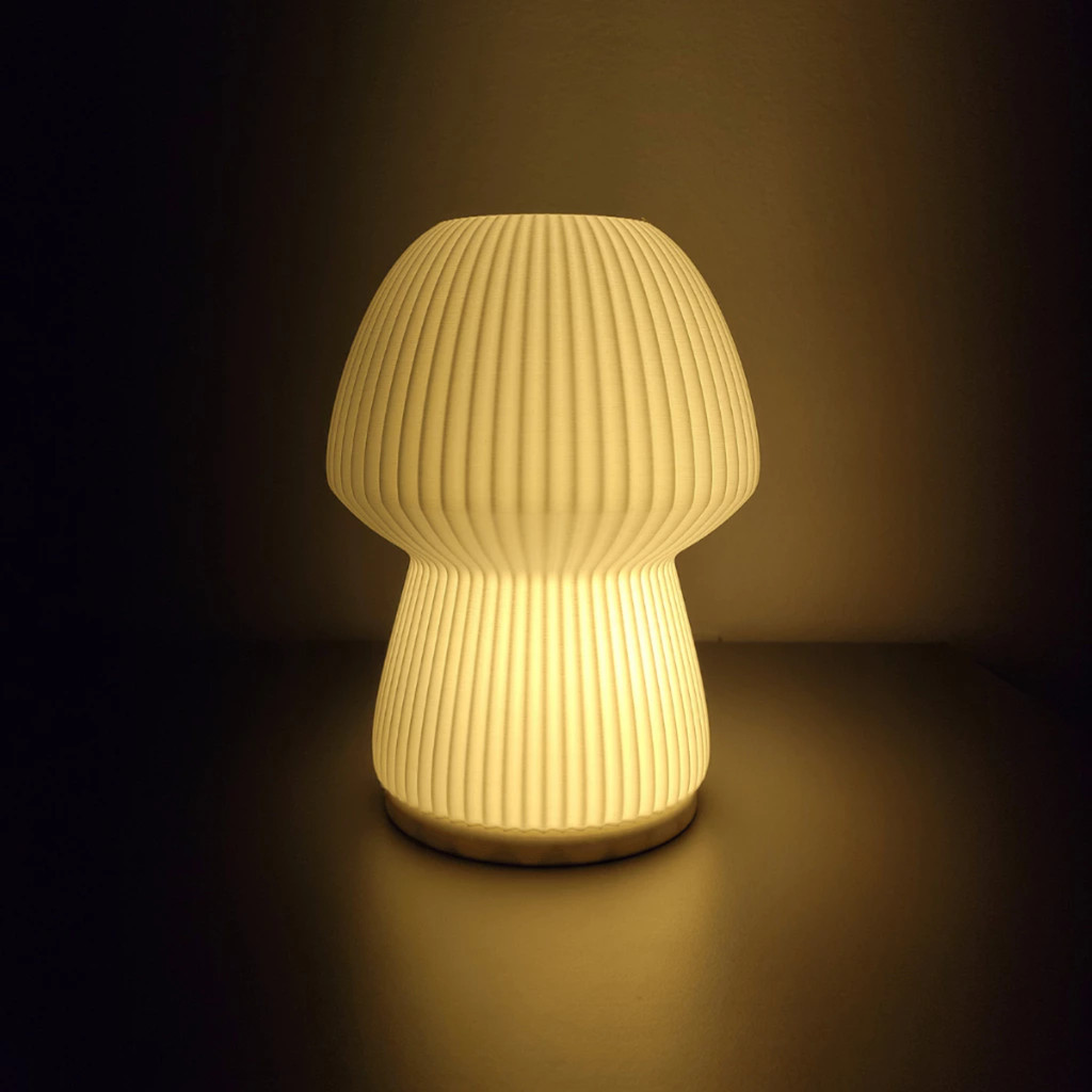 Luminaria Mesa Abajur Led Portátil LUMINAR WAVES Decoracao Diversos Presente Quarto Casa Geometrica Luxo