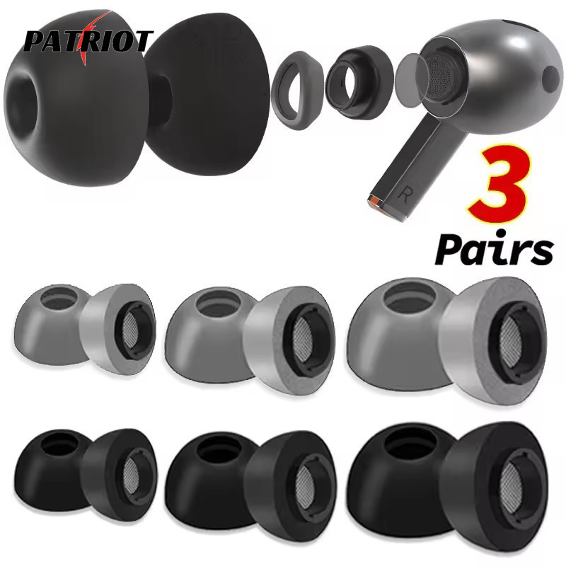 Para Samsung Galaxy Buds3 Pro-1/3 Pares De Pontas De Esponja De Memória-Substituição Ouvido De Fone De Bluetooth-Com Alm