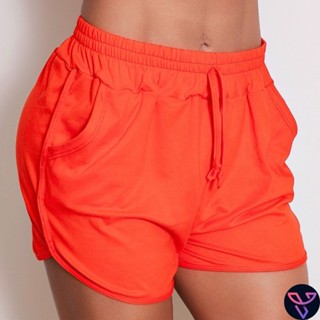 Short Curto Suede Bolsos Laterais com Cadarço Cintura Alta Verão Confortável Básico Leve em Oferta na Shopee