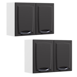 Armário Aéreo Multiuso Itatiaia Aço 2 Portas New Premium 2 Unidades Grafite em Oferta na Shopee