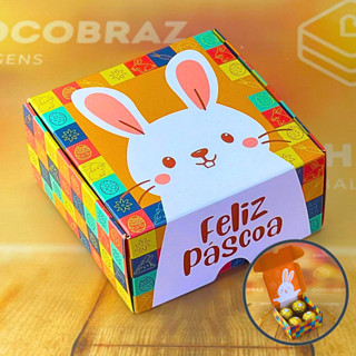 10 CAIXAS P/ 4 DOCES PRACTICE - 8X8X4 CM  PASCOA DIVERTIDA  5357 (PASCOA IDEIA OUTLET) em Oferta na Shopee