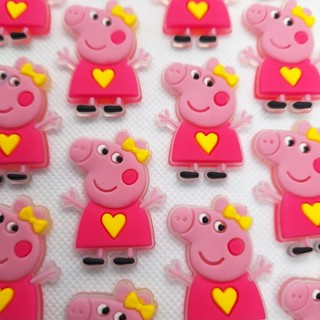 10 Aplique Peppa. Ideais para serem usados em Laços, Tiaras, bolsas, calçados, etc. em Oferta na Shopee