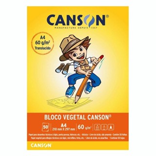Bloco Vegetal Canson A4 Liso 60g/m2 Papel Transparente Desenho Técnicos Artísticos Decalque Tatuagem em Oferta na Shopee