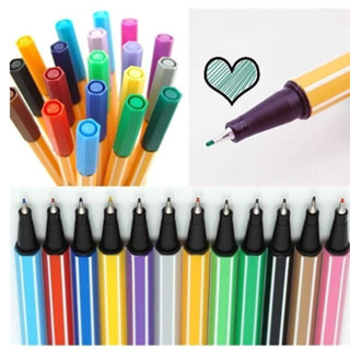 Kit com 6/10/12/24 canetas Fine Line Ponta Fina FINELINER 0,4MM Escolar em Oferta na Shopee