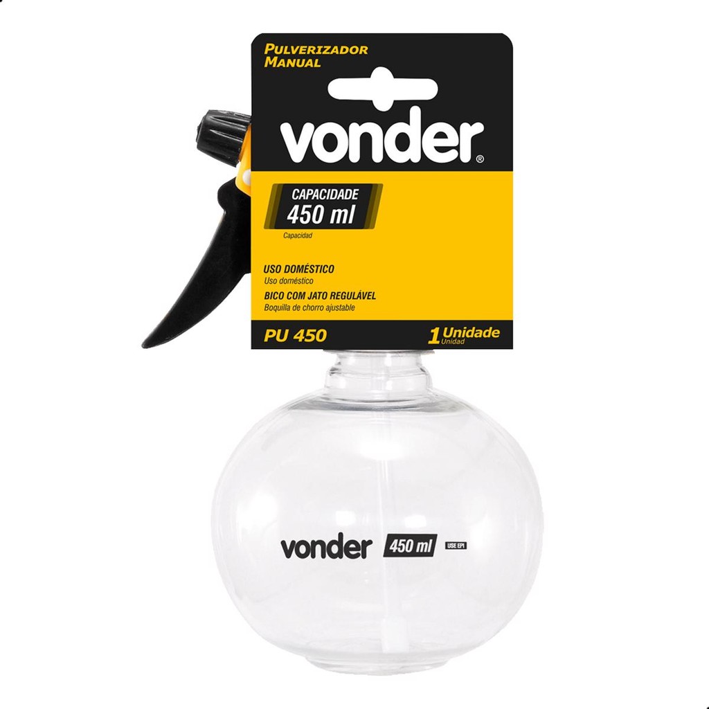 Detalhes do Pulverizador Borrifador Água Manual 450ml Jardim Vonder