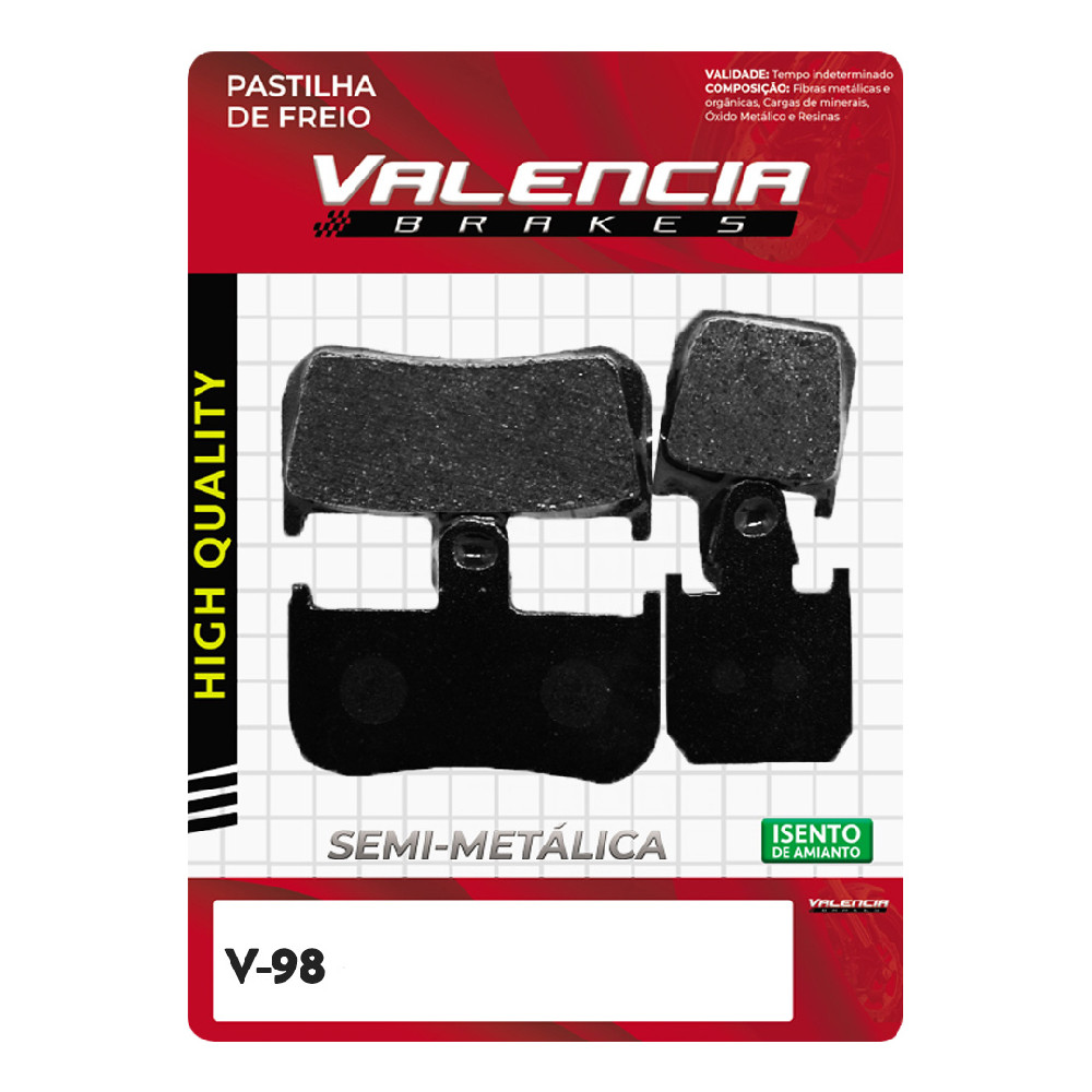 Pastilha Freio Dianteiro Yzf R1 1000/ Mt-01 1700/ V-max 1700 Valencia Brakes