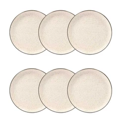 Jogo de 6 Pratos Sobremesa 20 cm Oxford Flat Duna