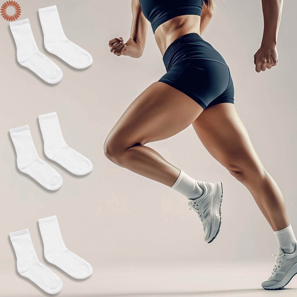 Kit 3 Pares Meia Cano Alto Respirável Fitness Academia