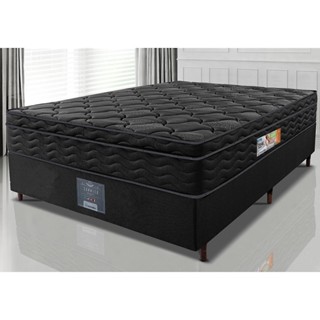 Cama Box Casal Colchão OrtoFirm Black + Box 138x188x67 One Face Espuma D33 Preto em Oferta na Shopee