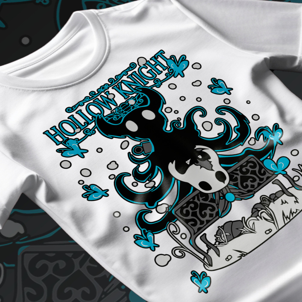 [Camiseta Premium em Algodão Puro]GXG Camiseta Basica Algodao Hollow Knight Jogo Indie Metroidvania Vessel The Knight Te em Oferta na Shopee