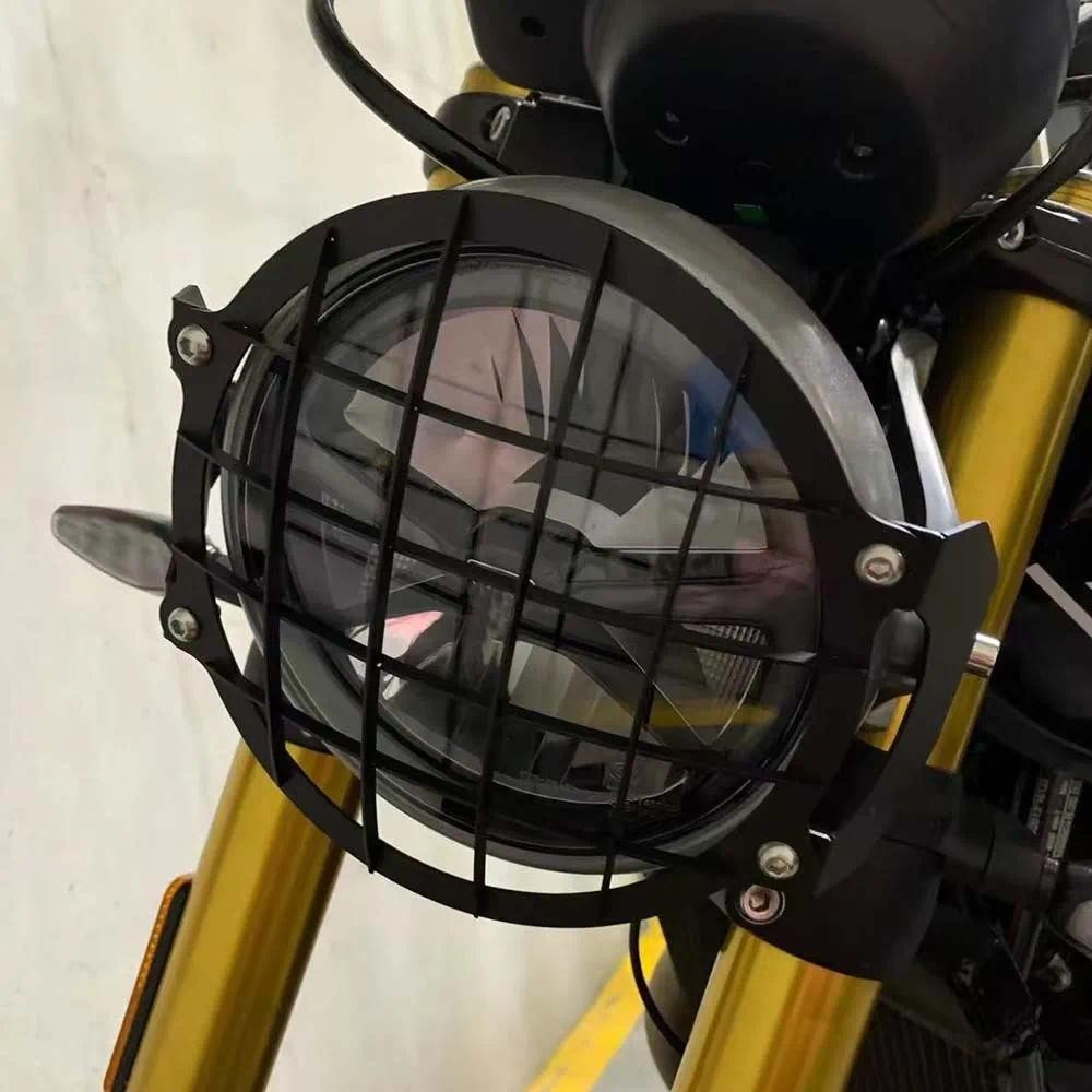 Para Triumph Speed 400 Scrambler 400x400x 2024 Acessórios Da Motocicleta Retro Farol Guarda Protetor Cabeça Luz Grill Ca