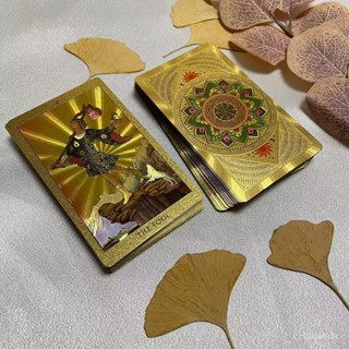 12 × 7cm À Prova D'água Deck De Tarô Oráculo Dourado Dobrável De Alta Qualidade Com Guia Inglês Padrão Waite 78 Cards em Oferta na Shopee