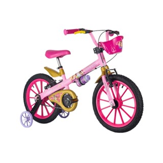 Bicicleta Infantil Aro 16" Princesas Disney Rodinhas Garrafinha Nathor - 101250160009 em Oferta na Shopee