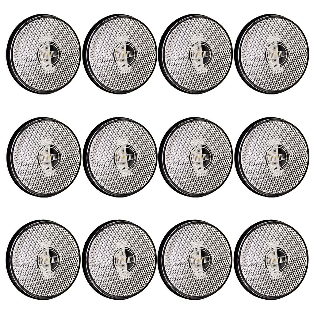 12 Lanterna Lateral Caminhão Carreta Baú Randon LED BIVOLT CR