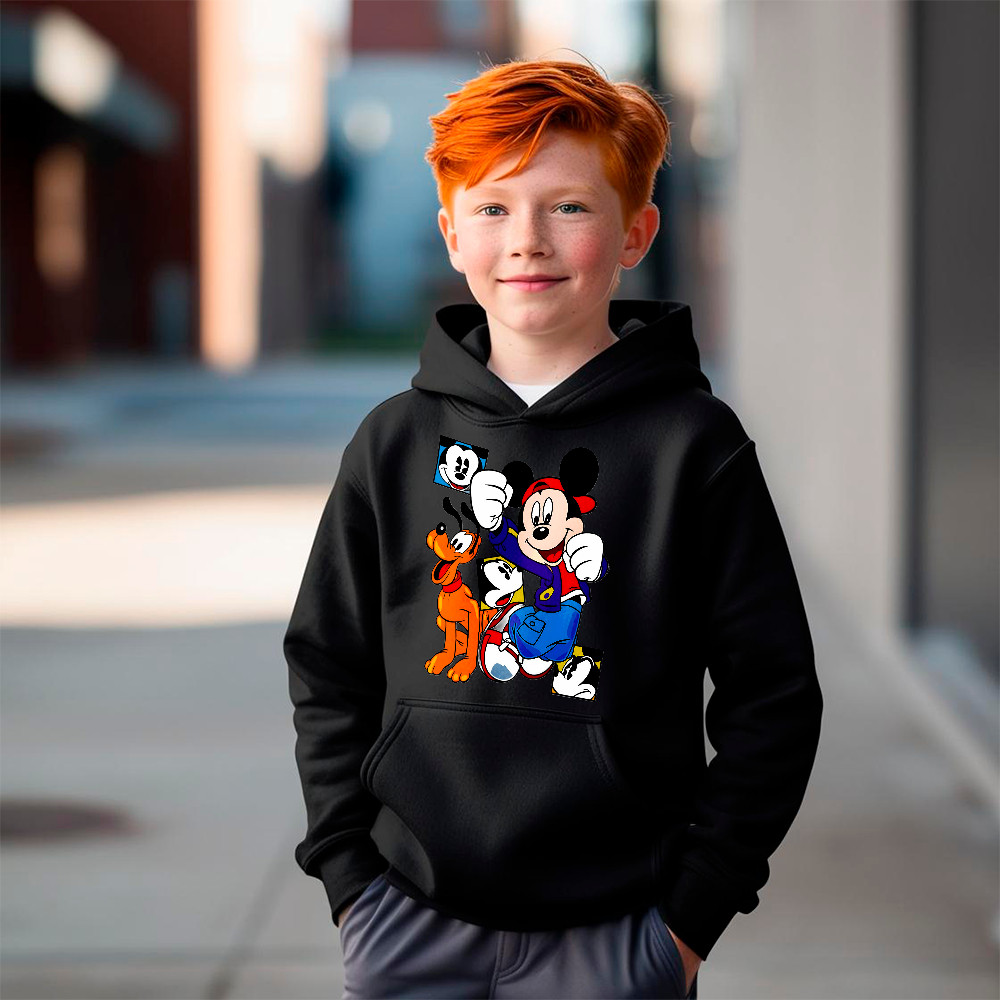Blusa Moletom Infantil Mickey Mouse e Pluto