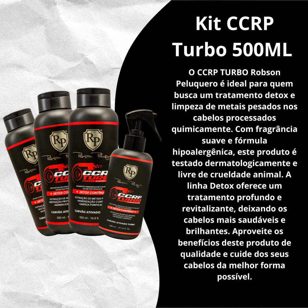 Robson Peluquero Kit 4 Produtos CCRP Turbo 500ml