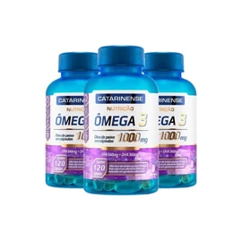 Kit c/ 3 Ômega 3 1000mg 120 Cápsulas – Catarinense