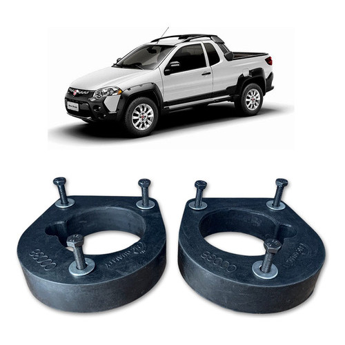 Jogo Calço Mola Diant. Pcik-up Strada Elevar Suspensão 2cm