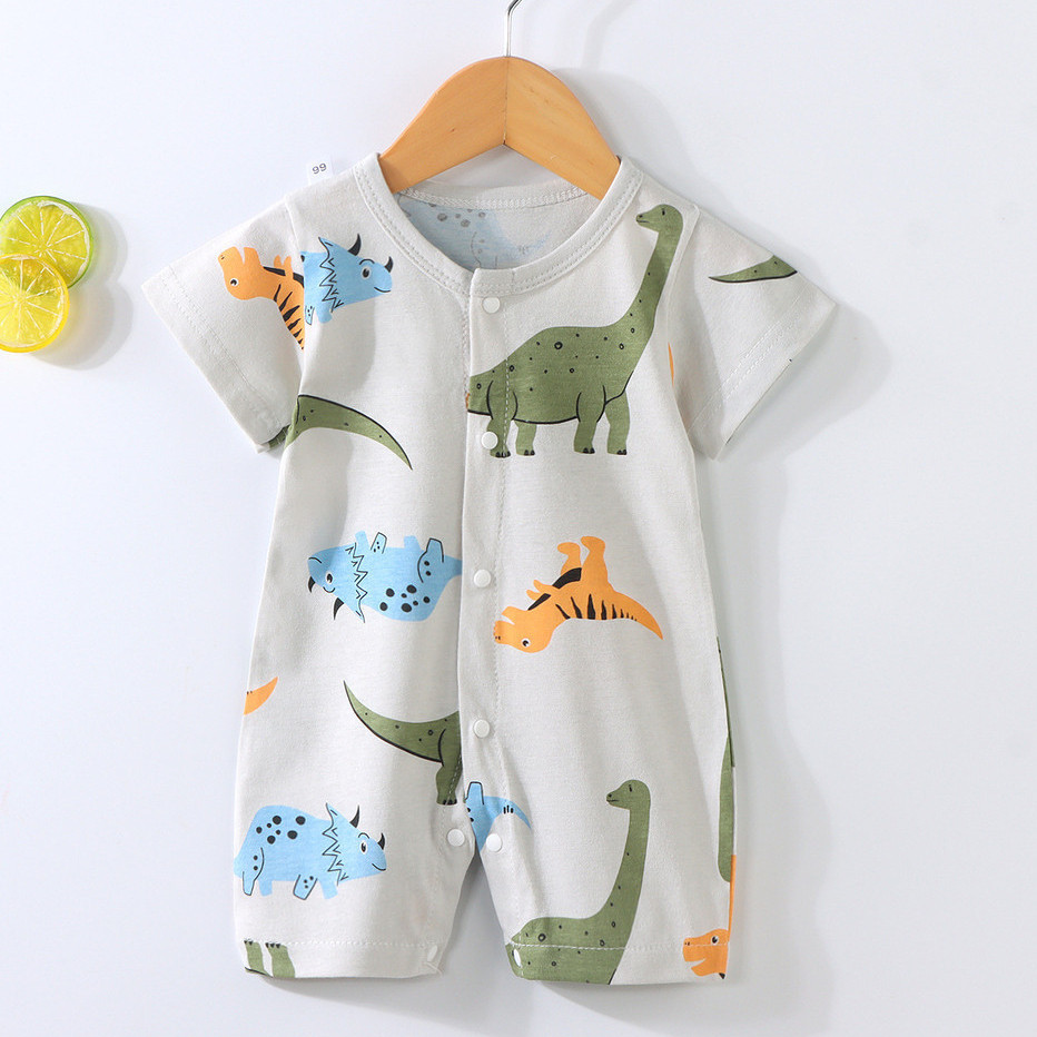 2024 Novo Bebê Macacão Estilo Macacão Recém-nascido Romper Bebê Roupas Bebê Onesie Manga Curta Macacão