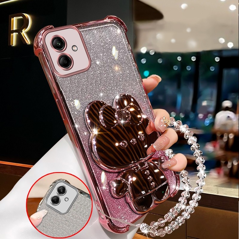Capa Para samsung a06 5g a16 a04 a04s 5g a04e a05s a05 5g Macio Transparente Quatro Cantos Espessamento Banhado Silicone