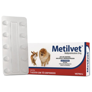 Anti-inflamatório E AnaLGésico -metilvet 5mg Cães E Gatos em Oferta na Shopee