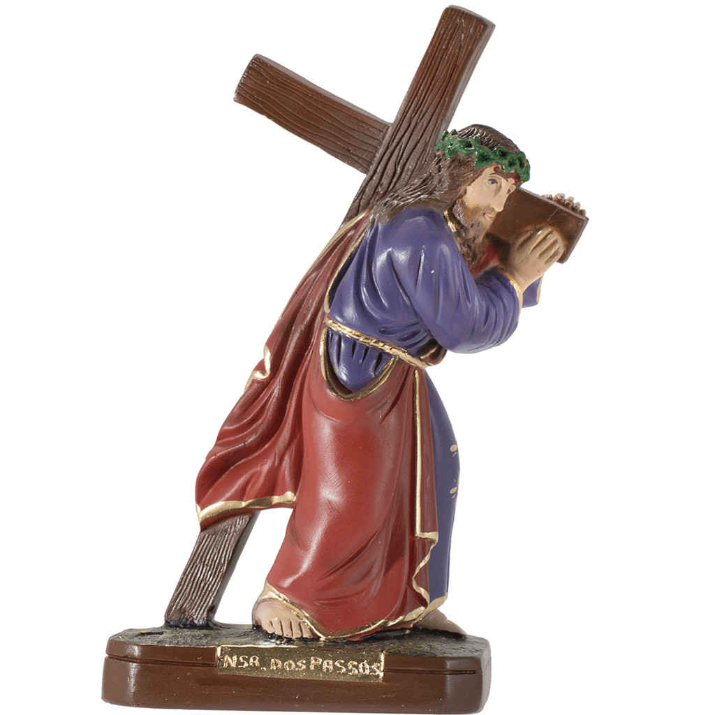 Imagem Nosso Senhor do Passos 20cm Gesso Escultura Católica em Oferta na Shopee