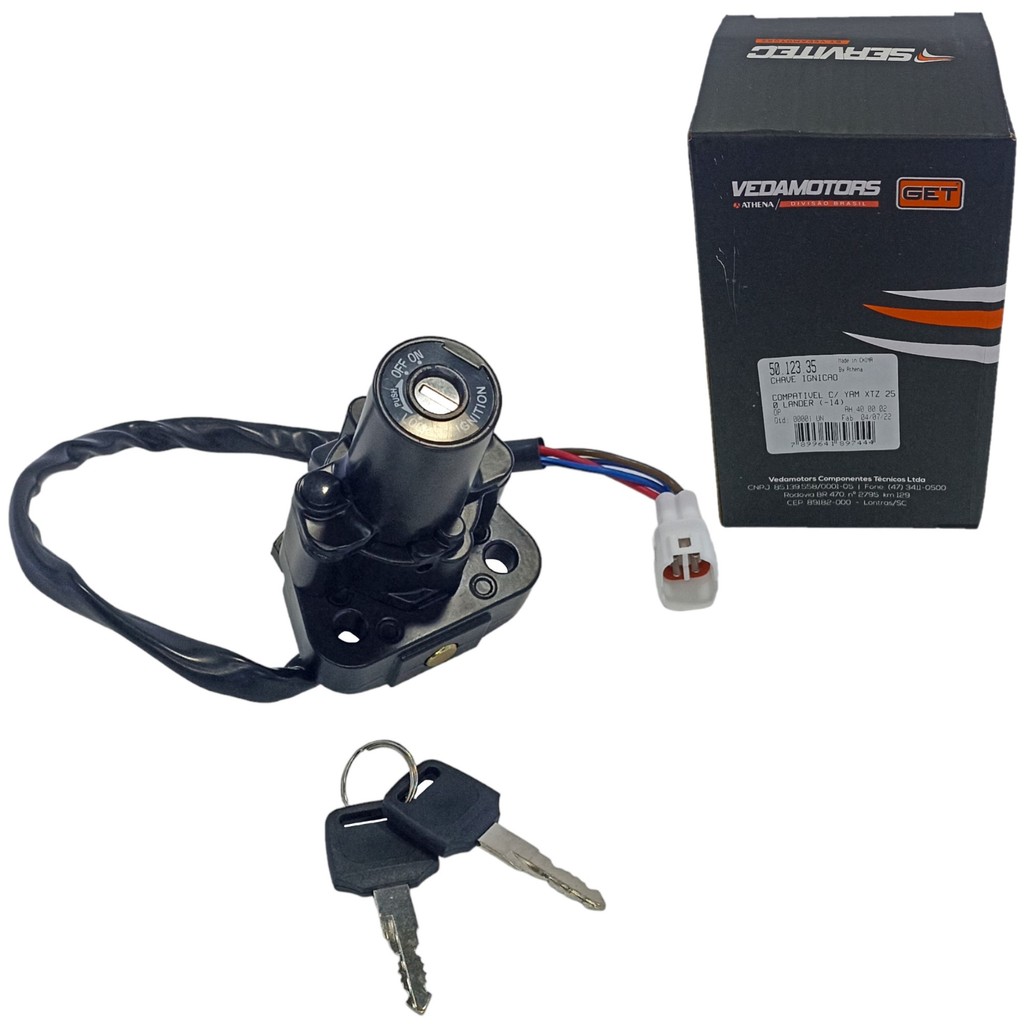 Chave Ignição Xtz 250 Lander 2007 2008 2009 2010 2011 2012 2013 2014 2015