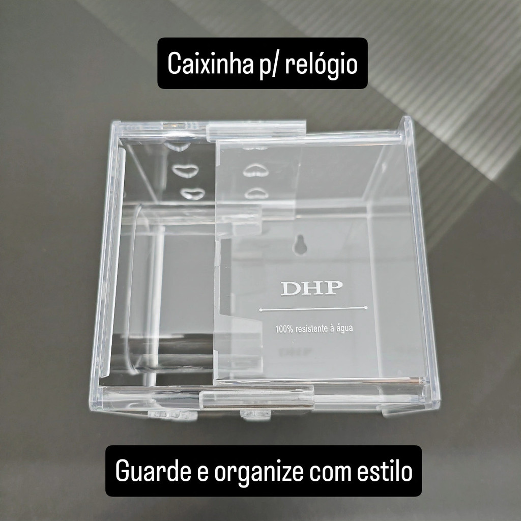 Kit 1/2/4/6/8/10 Caixinha Caixa de Acrílico Resistente para Relógio Presente Revenda Atacado