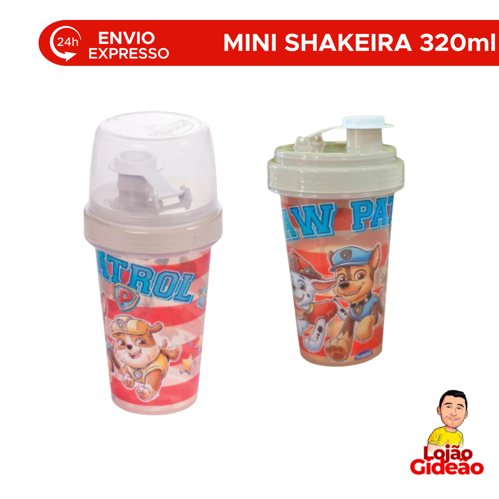 Mini Shakeira Patrulha Canina 320ml Infantil Copo Para Lancheira Escolar