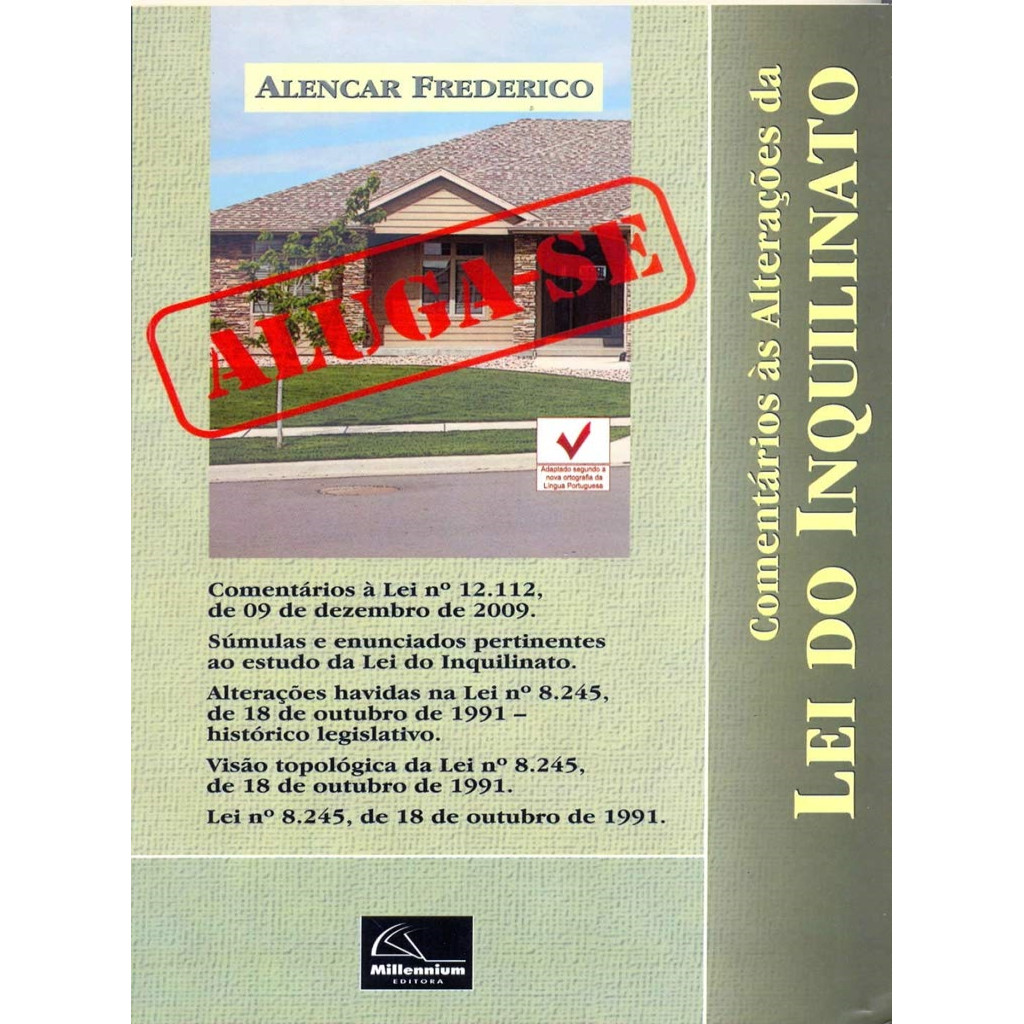 Comentários Às Da Lei Do Inquilinato autor Alencar Frederico