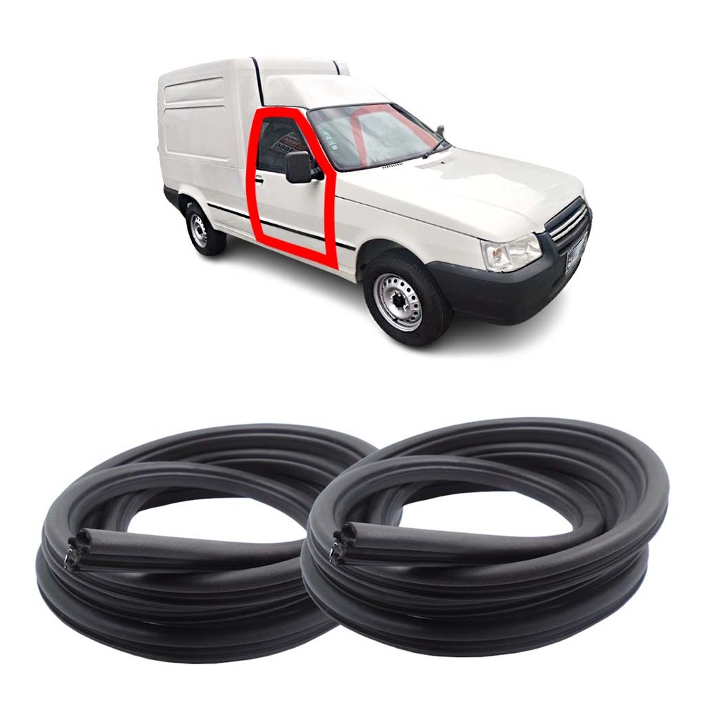 Par Borrachas de Vedação Porta Fiat Fiorino Furgão 1991 a 2000 Borrachauto em Oferta na Shopee