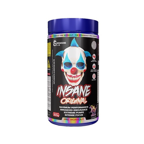 Pre Treino Insane Original Grape 300g - Demons Lab em Oferta na Shopee