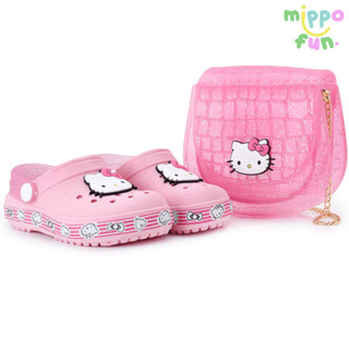 Kit Babuche Hello Kitty Infantil com Bolsa Transparente Leve Segura Antiderrapante Menina em Oferta na Shopee