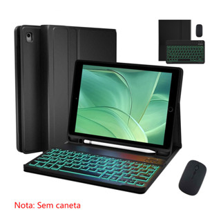 capa com teclado iluminado e mouse para Samsung Tab A7 A8 S6 lite S7 S8 S8 Ultra S7plus S8plus S7fe A9plus em Oferta na Shopee
